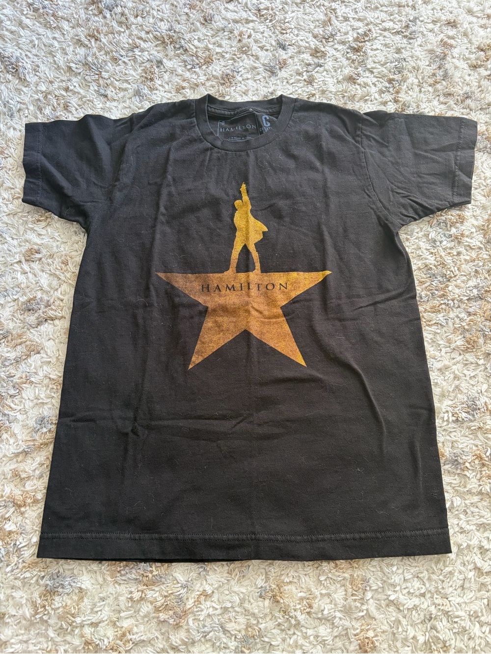 Hamilton Black Tee with Gold Star Graphic*